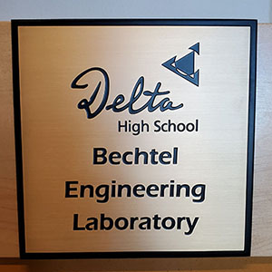 Delta High School plaque